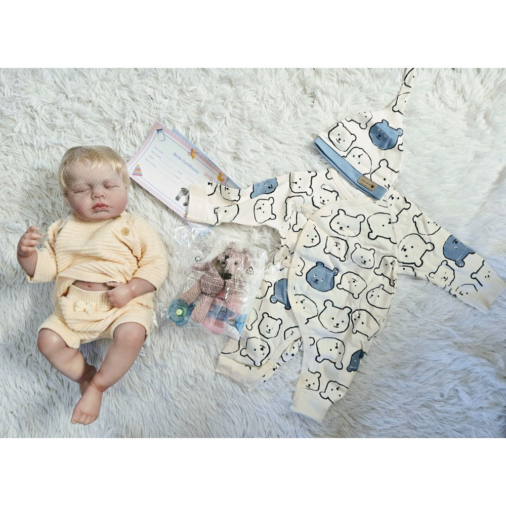 Realistic Reborn Baby Dolls Boy-17-Inch Lifelike Newborn Vinyl Full Body Real Ba